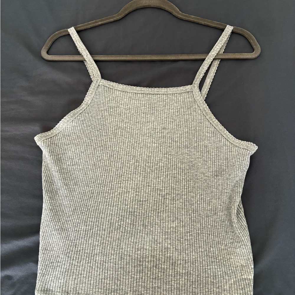 Wild Fable Gray Ribbed Camisole Top